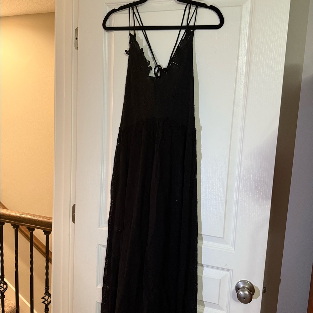 Free People Black Women's Sheer bottom maxi